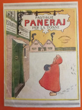 Bellissima pubblicità pastiglie tosse Paneraj 1901 da rivista d'epoca originale