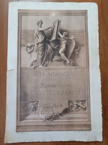 1918 autografo vittorio - autografo,