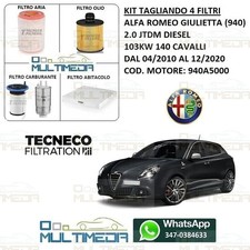 KIT TAGLIANDO 4 FILTRI ALFA