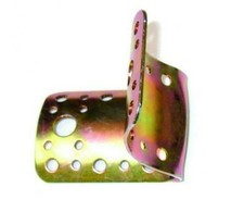 Piastra angolare di giunzione per pali tondi Ø 8 / 10 cm. zincata a caldo