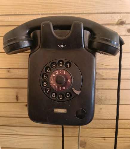 Telefono nero parete - telefono, da