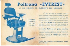 1930 ca MILANO Ditta Grand'Uff. G. GAVOTTI Poltrona per parrucchieri EVEREST