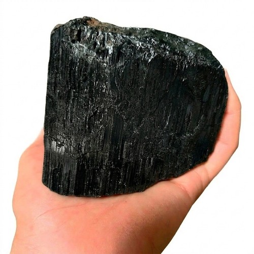 Tormalina nera grezza minerale - nera,