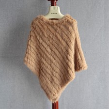 Mantello donna maglia vera