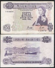 BANCONOTA MAURIZIO 50 RUPIE