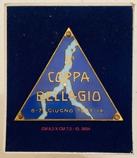 LAGO DI COMO 3a COPPA BELLAGIO A.IX° 1931 GARA AUTO PLACCA RADIATORE  