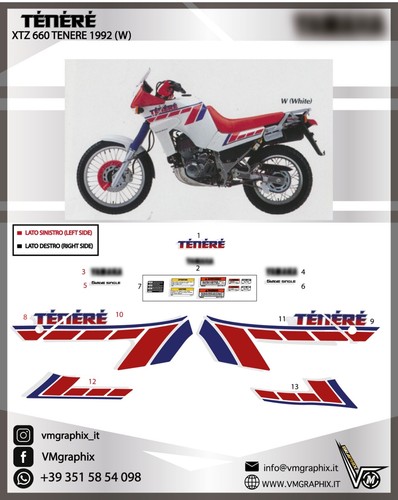 Adesivi xtz 660 tenere - adesivi, 3yf