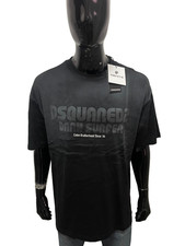 Dsquared2 T-shirt Uomo XL Nera Cotone Cool Fit Dark Surfer Original Nuova Tag