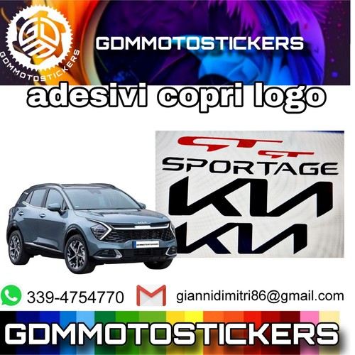 Kit adesivi copri - logo, kia