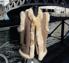 Gilet Donna Vintage Anni ’70 in Montone Morbido – Taglia Unica Over