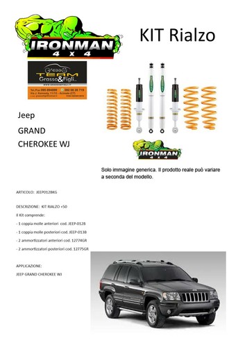 Kit rialzo off road for - , jeep