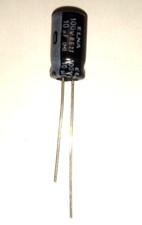 5X 10UF 100V ELNA CONDENSATORE ELETTROLITICO  105° D.6XH.11mm Radiale N.5 PZ.