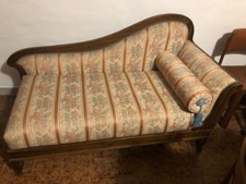 Dormeuse stile classico - Divanetto Color noce , Imbottitura con cuscino Anni 90