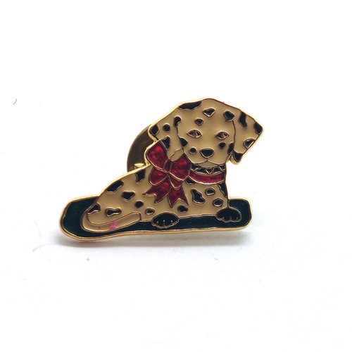 Spilla cane dalmata fiocco