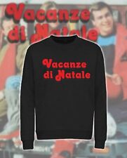 Christmas  Vacanze di natale Felpa Nera Black  Unisex uomo donna Vintage