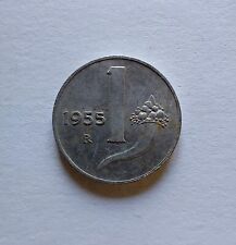 MONETA 1 LIRA CORNUCOPIA 1955 ITALIA REPUBBLICA @ AG75 @
