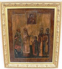 Icona russa tempera su legno