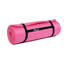 Tappetino per yoga pilates tappeto ginnastica fitness aerobica 185x65x1 cm Rosa