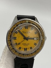 Extremely rare vintage Philip Watch Caribbean Yellow diver sub 1000m Ref. 702
