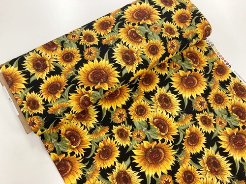 Tessuto cotone girasole grande - cotone,