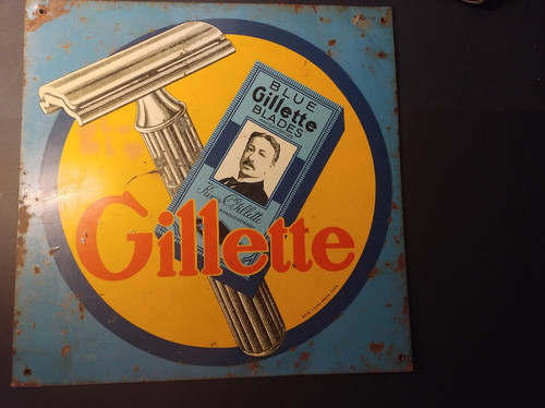 Pubblicita insegna gillette - ,