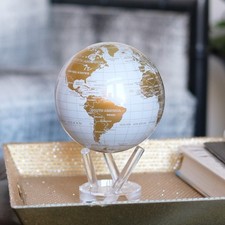 Mappamondo Mova bianco e oro