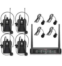 Sistema microfonico wireless Debra Audio Pro UHF 4 canali con palmare senza fili