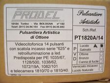 PRODEL pulsantiera videocitofonica ottone cromo lucido PVD 14 puls. PT1820A/14