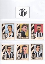 CALCIATORI NANNINA/PANINI 1960-61 - RIPRODUZIONE SET JUVENTUS - EMBLEMA+FIGURINE