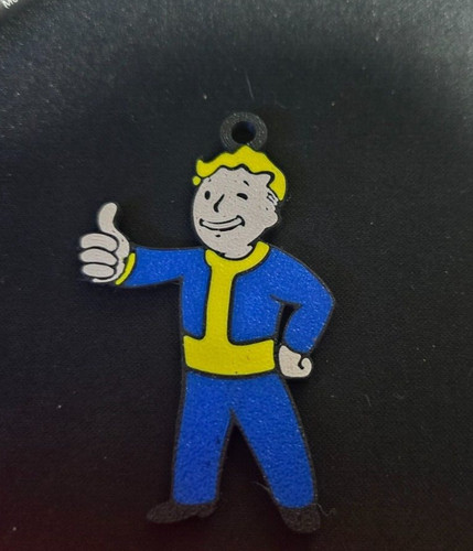 Portachiavi fallout stampato - portachiavi,