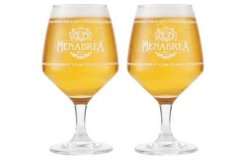 Menabrea chalice beer - 2x,