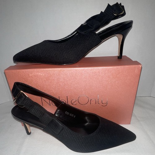 Nobleonly donna nero slingback - nero,