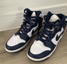 Nike Dunk High Midnight blu navy e bianche UK8 US9 EUR42,5