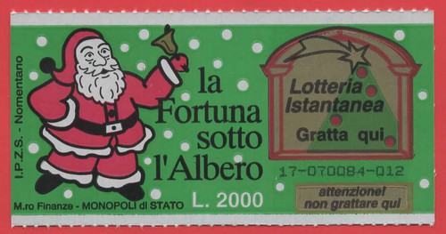 Gratta vinci lotteria - e,