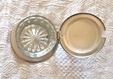 1970 SPLENDIDA FORMAGGERA CRISTALLO e INOX  cm 9 MAX  11  VINTAGE USATO PERFETTO