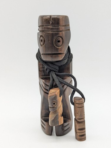 Totem legno intagliato a - legno,