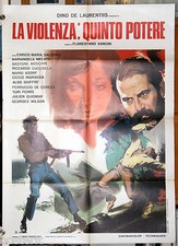 manifesto 2F film LA VIOLENZA: QUINTO POTERE Florestano Vancini E.M.Salerno 1979