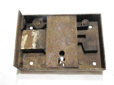 Antica serratura porta portone in ferro massiccio 15 x 10 cm piemontese '800