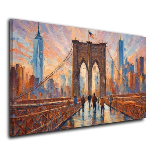 Quadro stampa tela - su, ponte