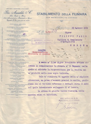 1919 stabilimento della - 1919,