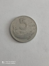 Moneta rara da 5 Lire Delfino e Timone del 1955