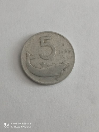 Moneta rara lire delfino - rara, 5