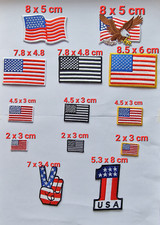 USA Flag Embroidered Iron /