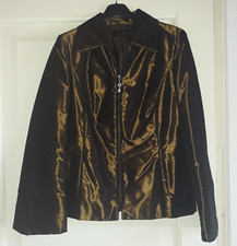 LUISA SPAGNOLI giacca blazer bronzo marrone tg. 42/40 completo donna vintage