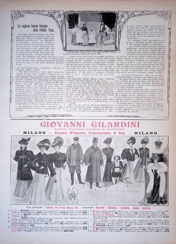 Pubblicità del 1907 pillole - del,