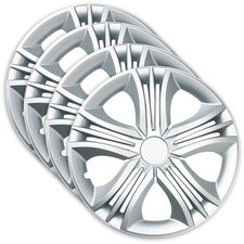 Set 4 Copricerchi 15 Pollici Fun Coppe Ruota Grigie Universali per Seat