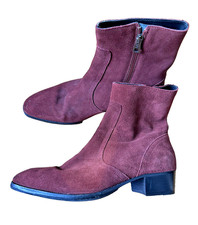 Stivali uomo Lewis Hamilton Tommy Hilfiger scamosciati tacco bordeaux rame eleganti