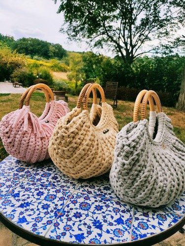 Borsa uncinetto fettuccia - uncinetto,