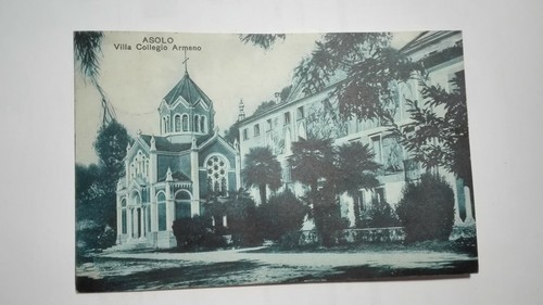 Cartolina antica asolo villa - asolo,