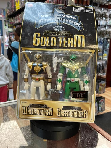 White green ranger gold team - white,